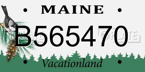 B565470 Maine License Plate