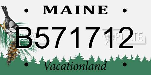 B571712 Maine License Plate