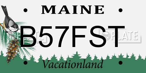 B57FST Maine License Plate
