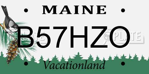 B57HZO Maine License Plate
