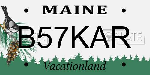 B57KAR Maine License Plate