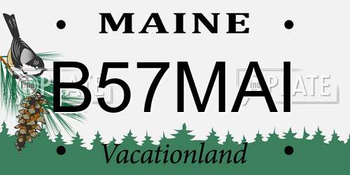 B57MAI Maine License Plate