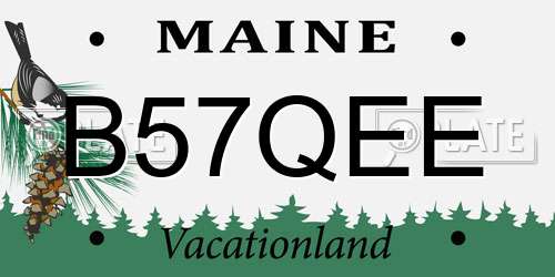 B57QEE Maine License Plate