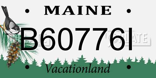 B60776I Maine License Plate