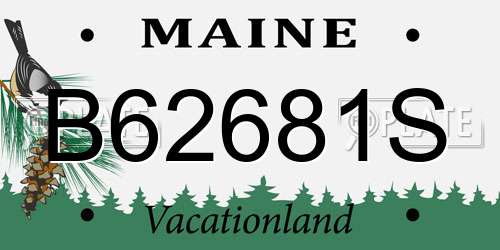B62681S Maine License Plate