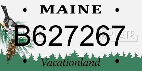 B627267 Maine License Plate