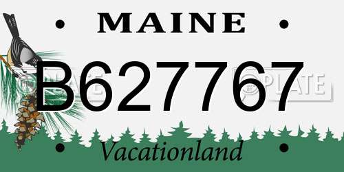 B627767 Maine License Plate