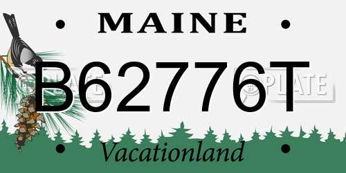 B62776T Maine License Plate