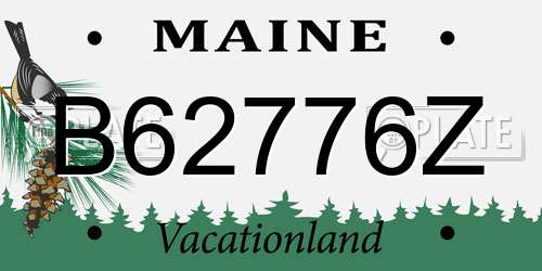 B62776Z Maine License Plate