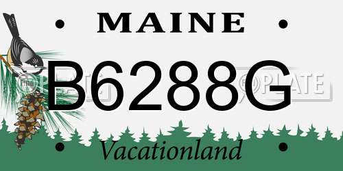 B6288G Maine License Plate
