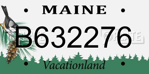 B632276 Maine License Plate