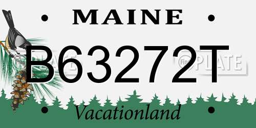 B63272T Maine License Plate