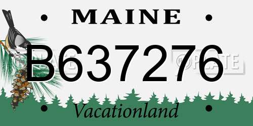 B637276 Maine License Plate