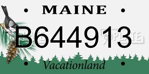 B644913 Maine License Plate