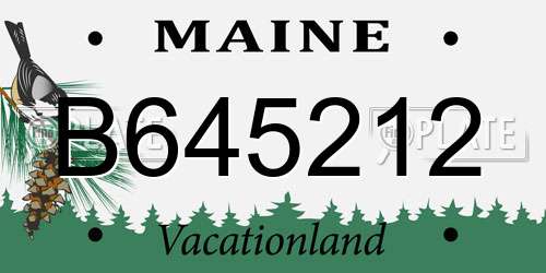 B645212 Maine License Plate