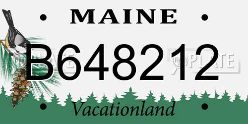 B648212 Maine License Plate