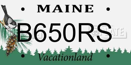B650RS Maine License Plate