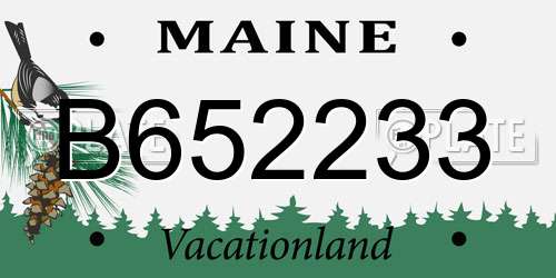 B652233 Maine License Plate