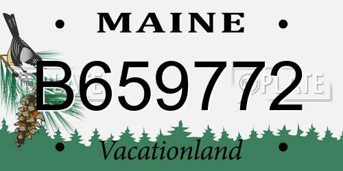 B659772 Maine License Plate