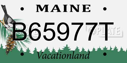 B65977T Maine License Plate