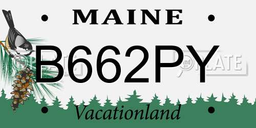 B662PY Maine License Plate