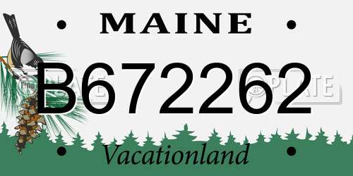 B672262 Maine License Plate