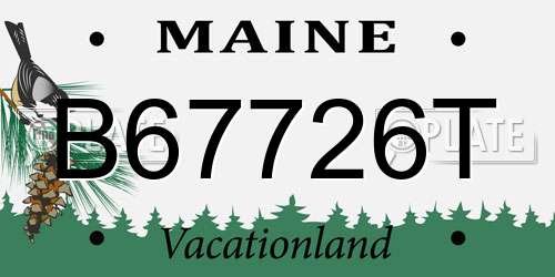 B67726T Maine License Plate