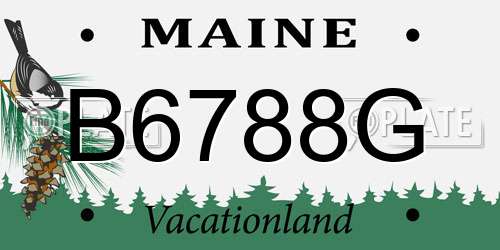 B6788G Maine License Plate