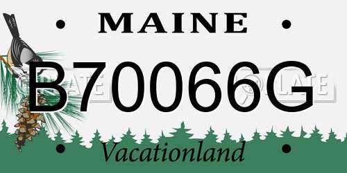 B70066G Maine License Plate