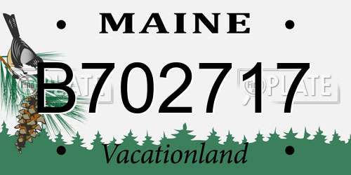 B702717 Maine License Plate
