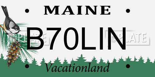 B70LIN Maine License Plate