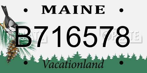 B716578 Maine License Plate