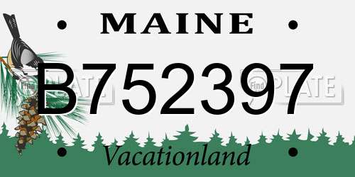 B752397 Maine License Plate