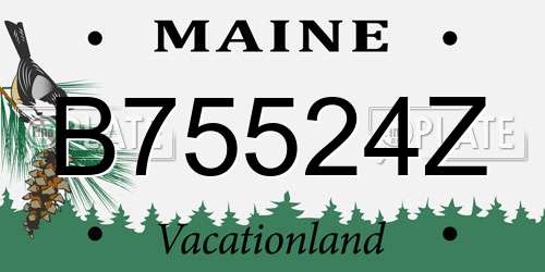 B75524Z Maine License Plate