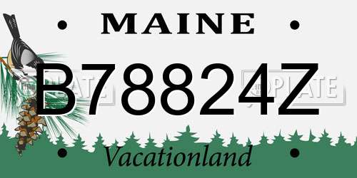 B78824Z Maine License Plate