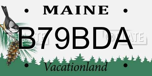 B79BDA Maine License Plate