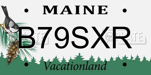 B79SXR Maine License Plate