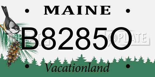 B8285O Maine License Plate