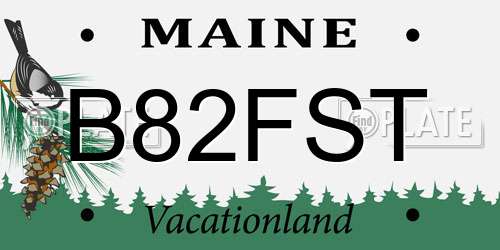 B82FST Maine License Plate