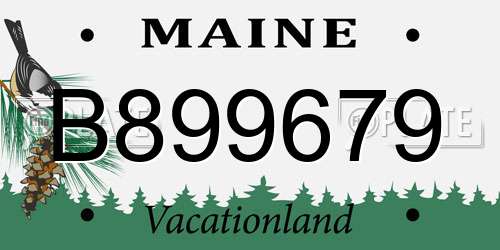 B899679 Maine License Plate