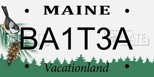 BA1T3A Maine License Plate