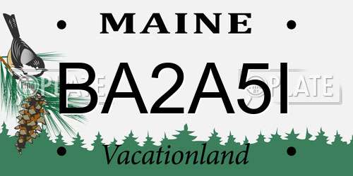 BA2A5I Maine License Plate