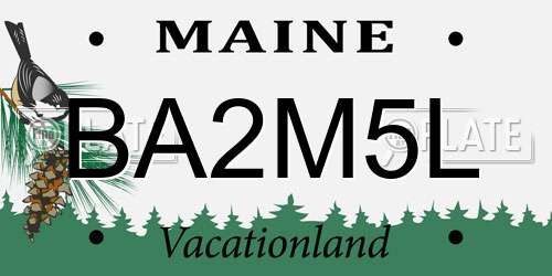BA2M5L Maine License Plate