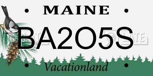 BA2O5S Maine License Plate