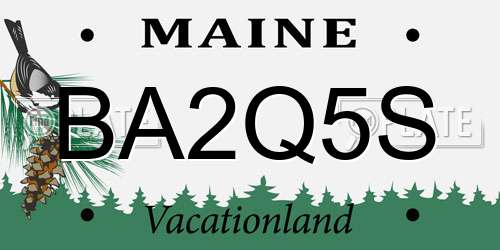 BA2Q5S Maine License Plate