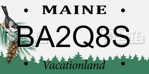 BA2Q8S Maine License Plate