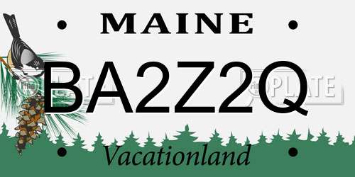BA2Z2Q Maine License Plate