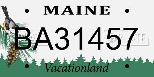 BA31457 Maine License Plate