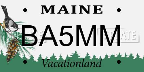 BA5MM Maine License Plate
