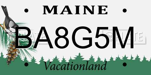 BA8G5M Maine License Plate